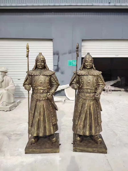 仿铜士兵雕塑
